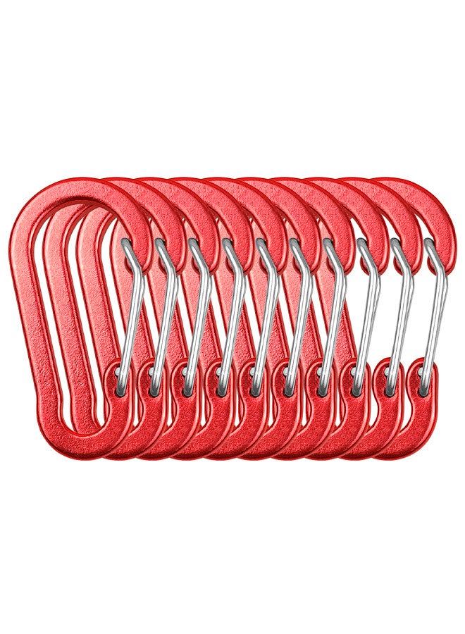 Generic 10 Pack Carabiner Clips Mini Aluminum Alloy Keychain Carabiner Clip D Rings for Camping Hiking Fishing Backpacking  - Image 1