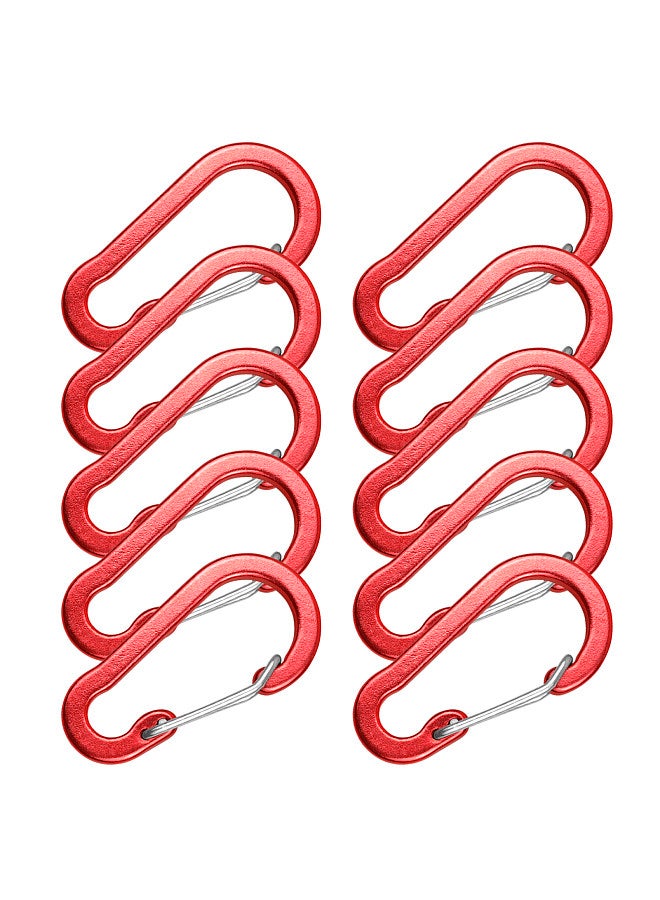 Generic 10 Pack Carabiner Clips Mini Aluminum Alloy Keychain Carabiner Clip D Rings for Camping Hiking Fishing Backpacking  - Image 2