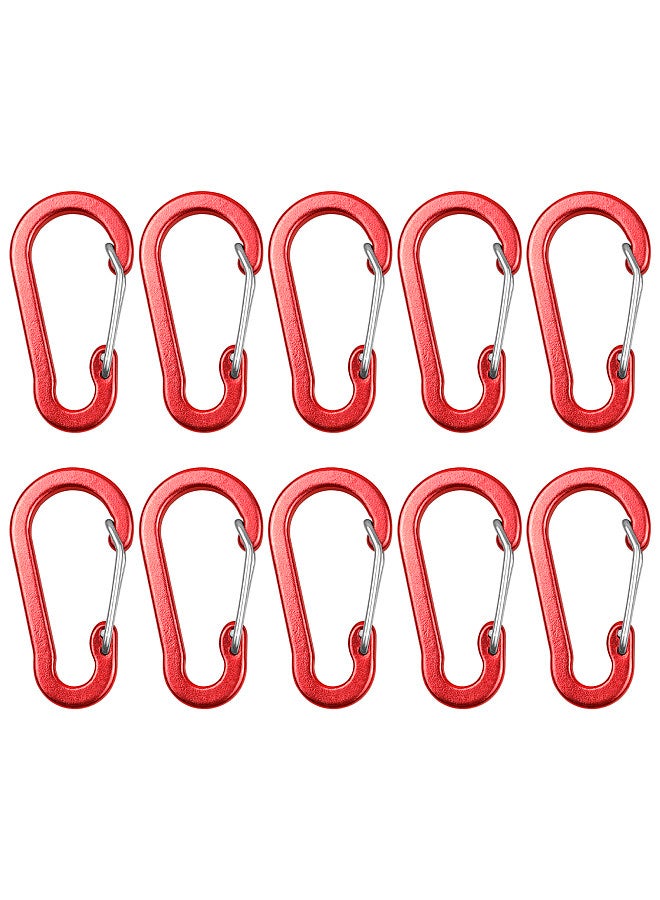 Generic 10 Pack Carabiner Clips Mini Aluminum Alloy Keychain Carabiner Clip D Rings for Camping Hiking Fishing Backpacking  - Image 3