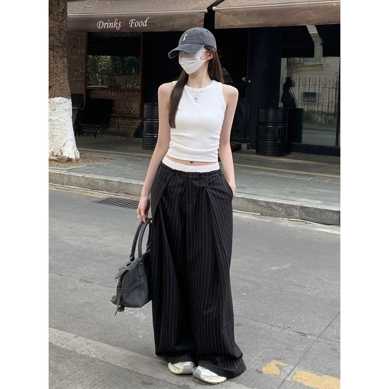 Women's Ruched Waist Racerback Sleeveless Tank Top for Summer Layering - Image 3