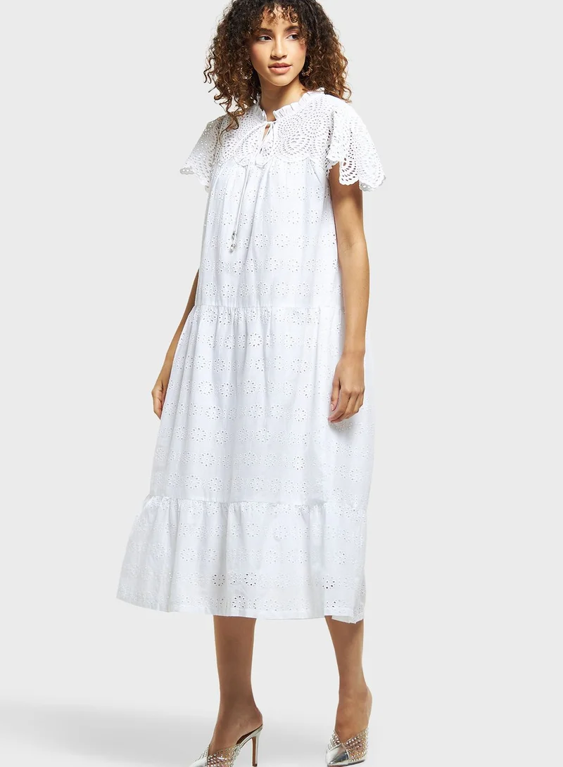 Iconic Openwork Tie Detail Dress