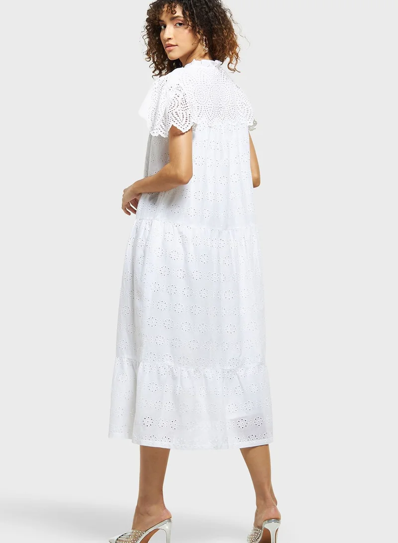 Iconic Openwork Tie Detail Dress