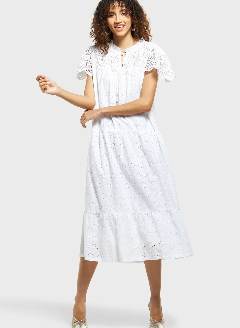 Iconic Openwork Tie Detail Dress