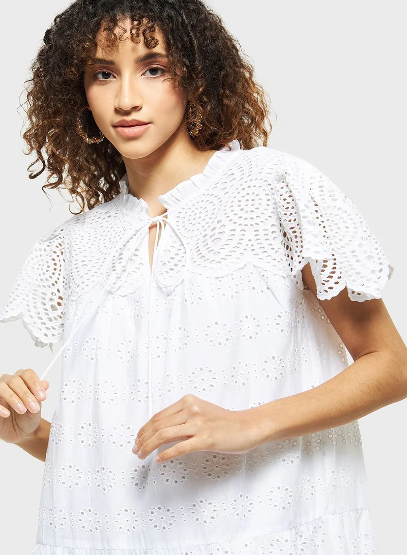 Iconic Openwork Tie Detail Dress