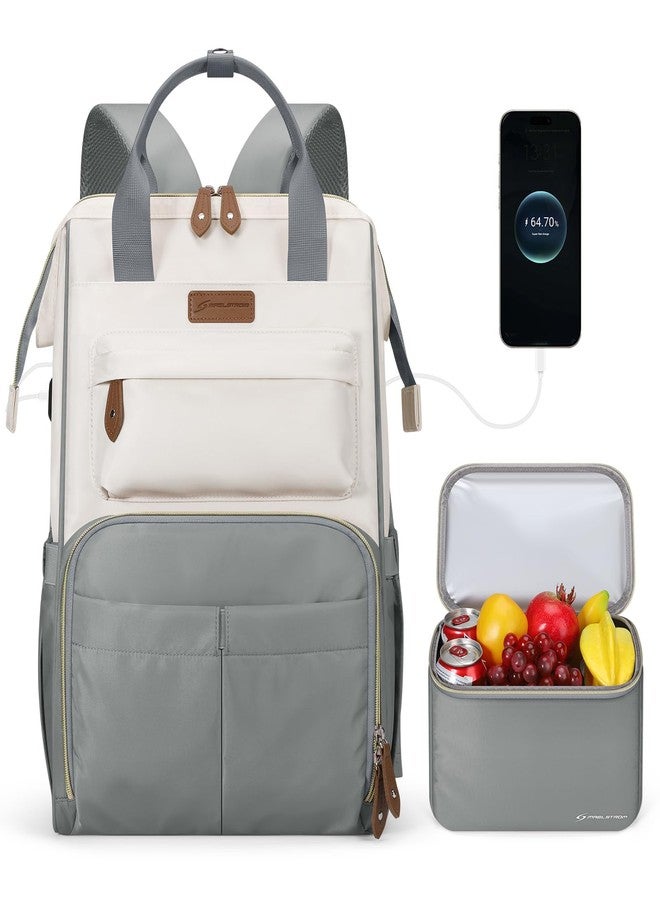 Maelstrom Travel Backpack with Lunch Box (Gray-Beige) - Image 1