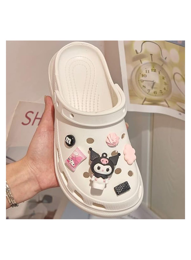 SOLARAE 12 Pcs 3D Cartoon Shoes Decoration Charms for Croc Clog Decoration, Cartoon Kawaii Charms Accessories for Girls Kids Teens Party Favor (Kulomi & Melody) - Image 3