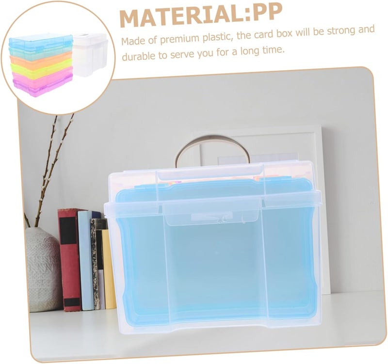 SECFOU 1set Photo Storage Box Multi-function Organizer Compartments for Pictures Craft Supplies and Accessories Portable Compact Design for Use - Image 5
