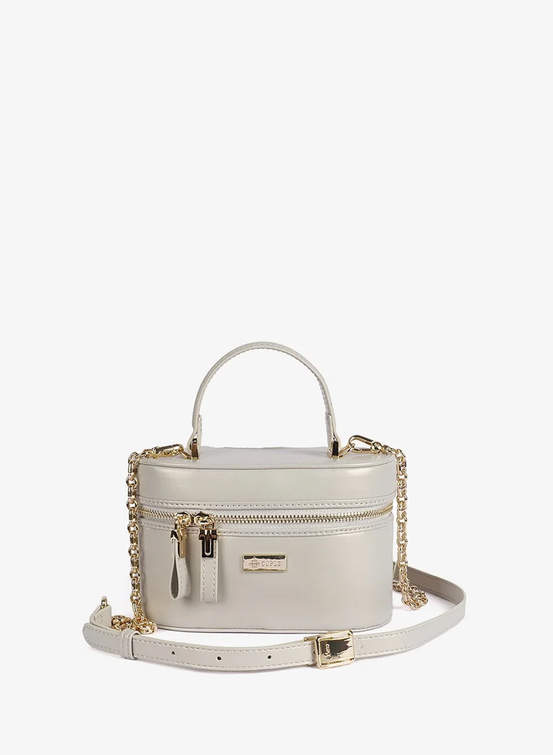 Cuple Rectangular shape faux leather handbag