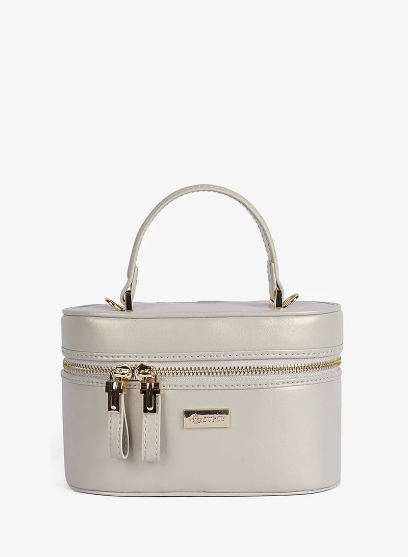 Cuple Rectangular shape faux leather handbag