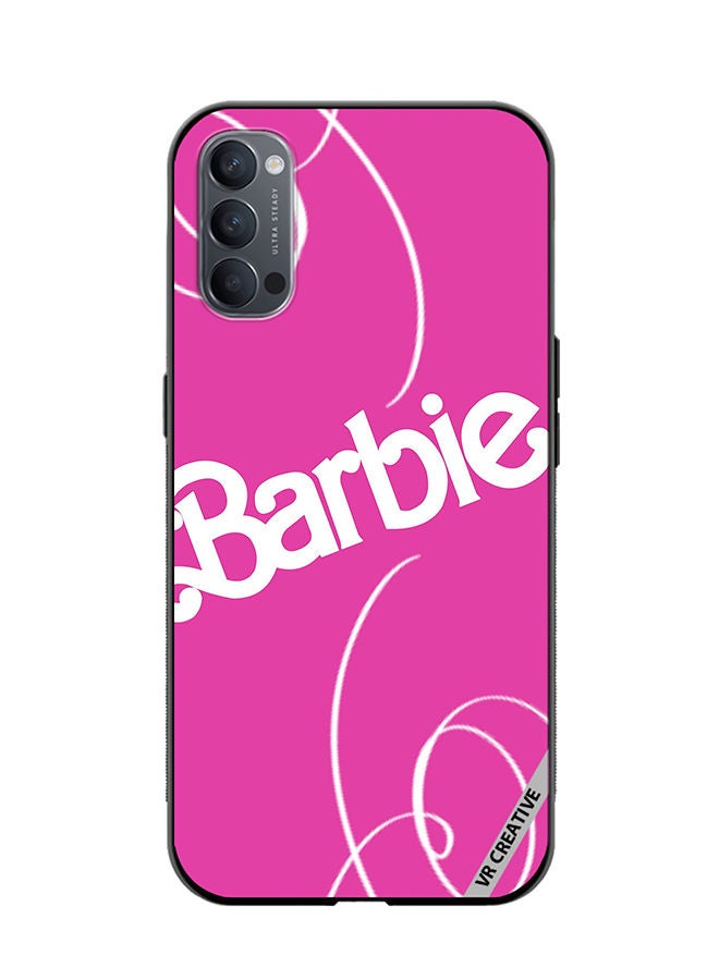 VR CREATIVE Protective Case Cover For Oppo Reno4 Pro 5G Barbie Lines Design Multicolour - Image 1