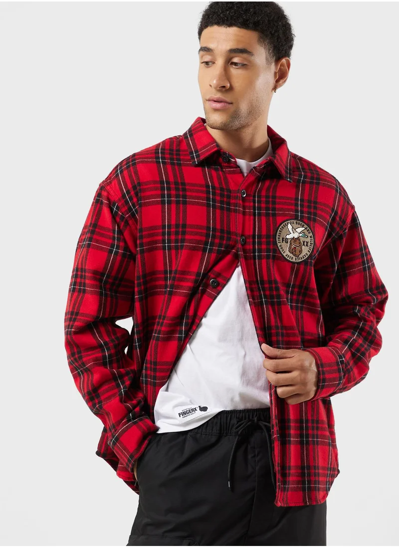 FINGERCROXX Logo checkered Shirt