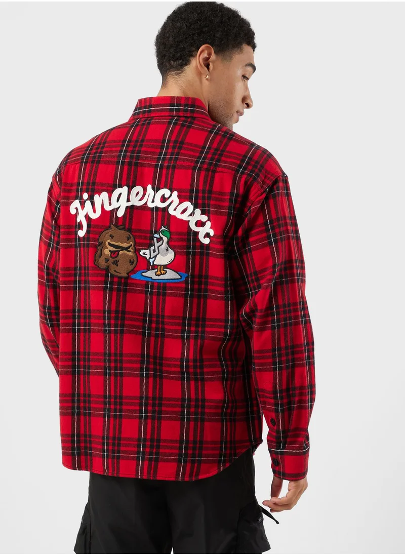 FINGERCROXX Logo checkered Shirt