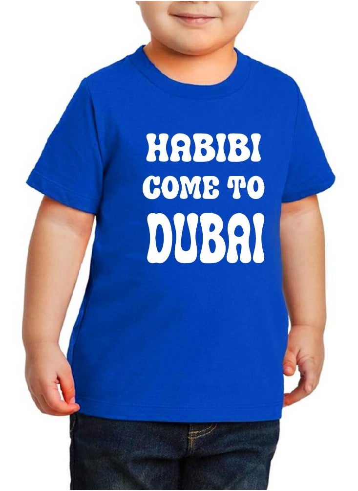 PRINTSHOP4ME - Love Dubai Kids Boys T-Shirt - Round Neck with Short Sleeve Tshirt - Boys Cotton T-Shirt - I Love Dubai-Printed T-Shirt - Perfect for Dubai Souvenir - Image 1