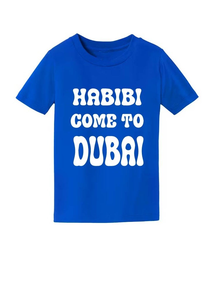 PRINTSHOP4ME - Love Dubai Kids Boys T-Shirt - Round Neck with Short Sleeve Tshirt - Boys Cotton T-Shirt - I Love Dubai-Printed T-Shirt - Perfect for Dubai Souvenir - Image 1