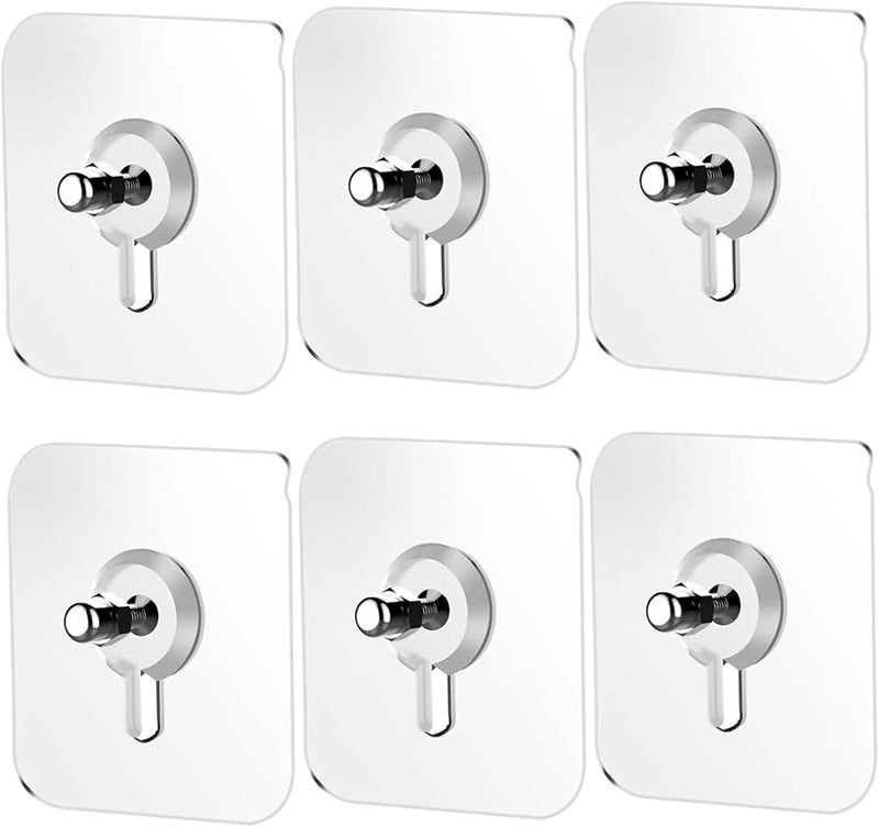 خطافات حائط لاصقة ثقيلة مطلي بالحديد 6 قطع قابلة لإعادة الاستخدام مقاومة للماء بدون حفر - Image 3