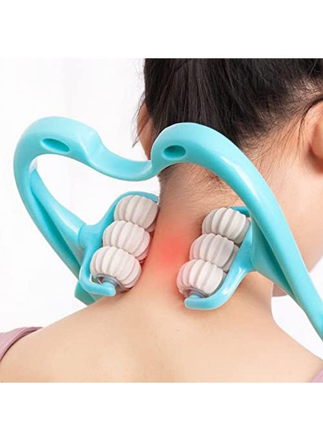 general Neck Massager Multifunctional Kneading Roller Ball Deep Massage Handheld Hand Roller Massager Tool - Gifts for Men and Women (6 Rounds) - Image 5