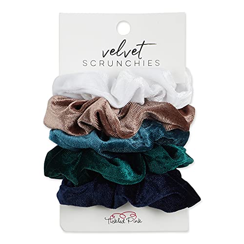 Hadley Wren Women's Scrunchie Collection, 5 Piece Set, Velvet Society, One Size - Image 3