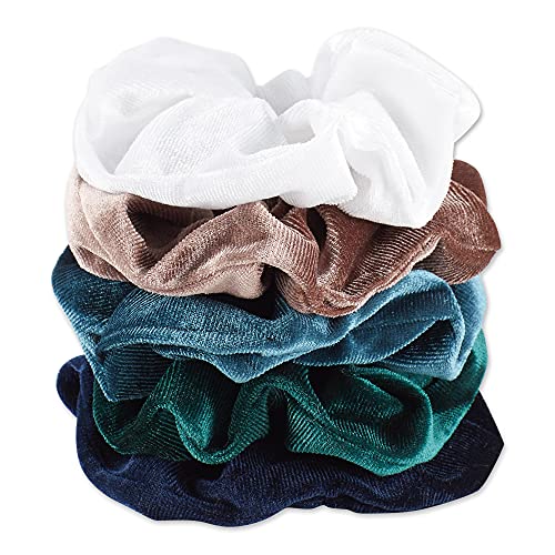 Hadley Wren Women's Scrunchie Collection, 5 Piece Set, Velvet Society, One Size - Image 1