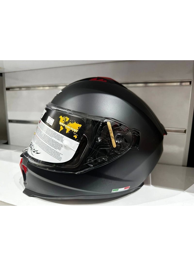 sway Helmet SW-865 Matte Black with Sunglasses  - Image 1