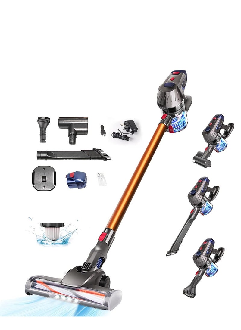 ET-LIFE 25KPa Cordless Vacuum Cleaner,150w Brushless Motor,Strong Suction,6 in 1 Stick Vacuum Cleaner,Powerful LED Headlights, 45Mins Long Runtime,Applicable to Hardwood Floor Carpet Pet Car Cleaning  - Image 1