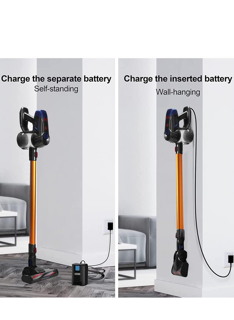 ET-LIFE 25KPa Cordless Vacuum Cleaner,150w Brushless Motor,Strong Suction,6 in 1 Stick Vacuum Cleaner,Powerful LED Headlights, 45Mins Long Runtime,Applicable to Hardwood Floor Carpet Pet Car Cleaning  - Image 4