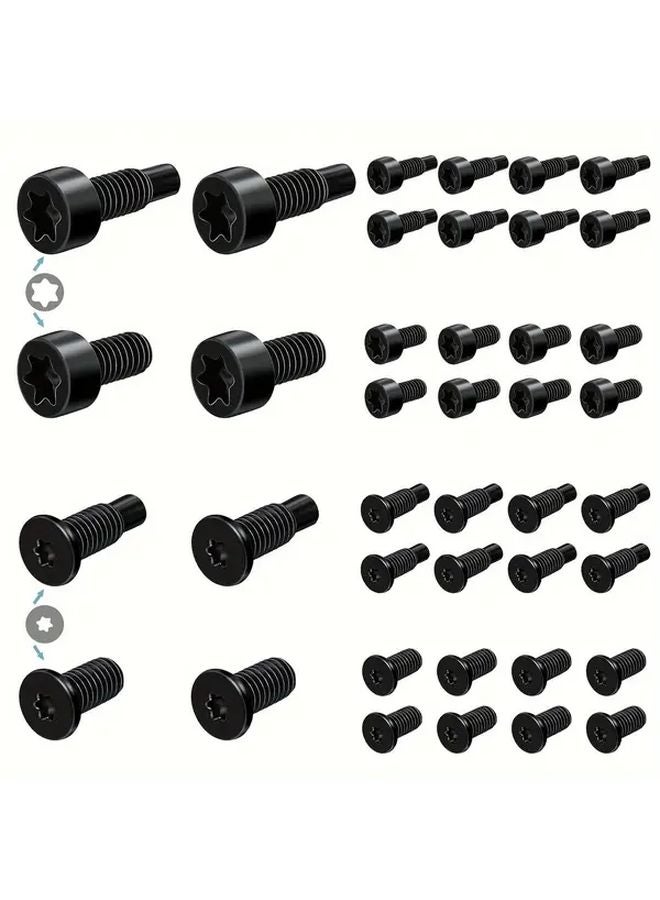 40pcs Black Doorbell Screw Bolts Replacement Set Compatible With Security Cameras And Video Doorbells - Image 1