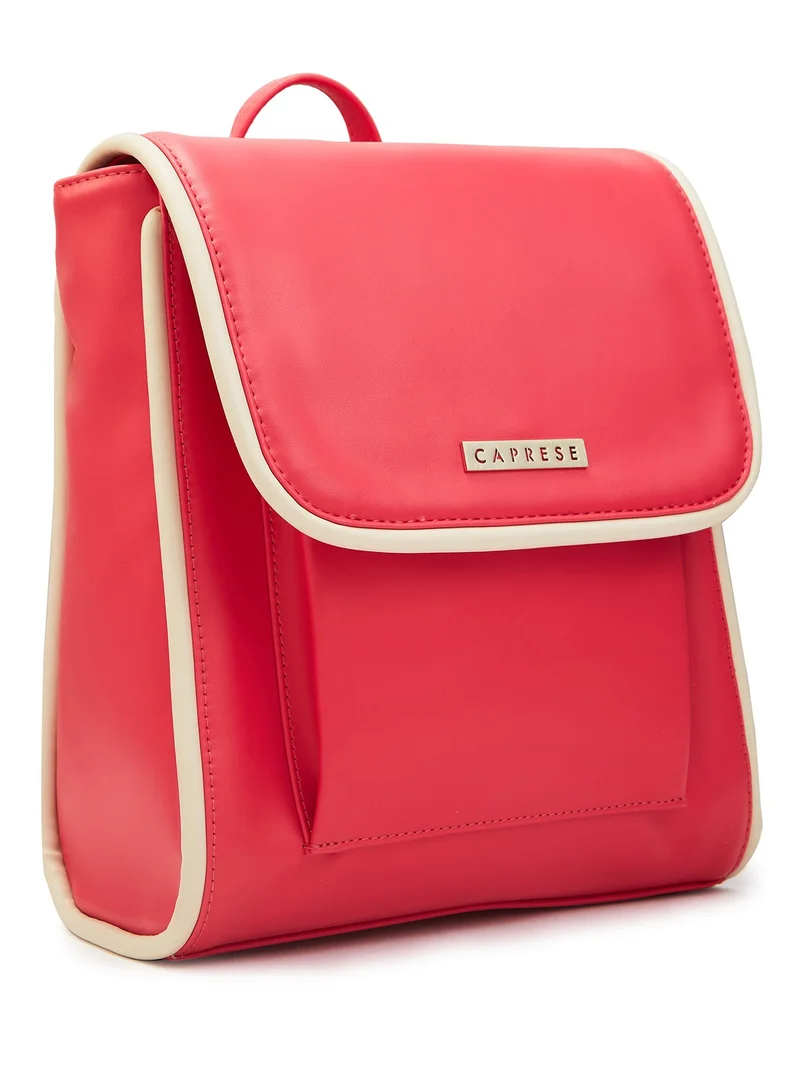 CAPRESE Caprese Gracie Solid Magenta Faux Leather Medium Fashion Backpack