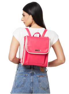CAPRESE Caprese Gracie Solid Magenta Faux Leather Medium Fashion Backpack  - Image 2