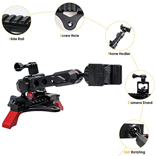 BESTAOO Dash Phone Holder and Camera Mount for Ford Bronco 2021 2022 2023 2024 2025 2 Door & 4 Door, Compatible with GoPro and Smart Phone (Slide Rail) - Image 2