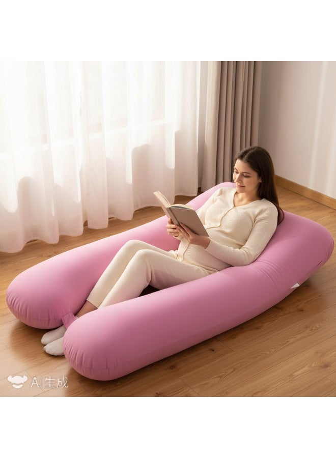 Bluejw 80x150cm U-Shaped Full Body Pregnancy Cotton Pillow Pregnancy Pillows For Sleeping - Image 1