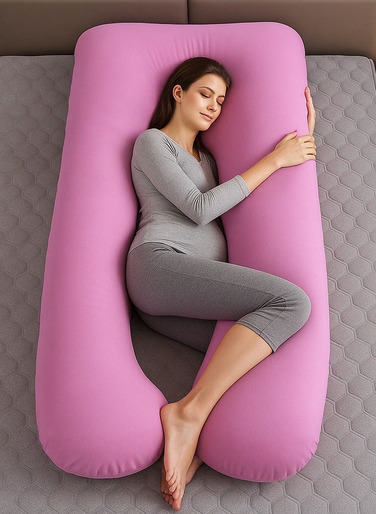 Bluejw 80x150cm U-Shaped Full Body Pregnancy Cotton Pillow Pregnancy Pillows For Sleeping - Image 2