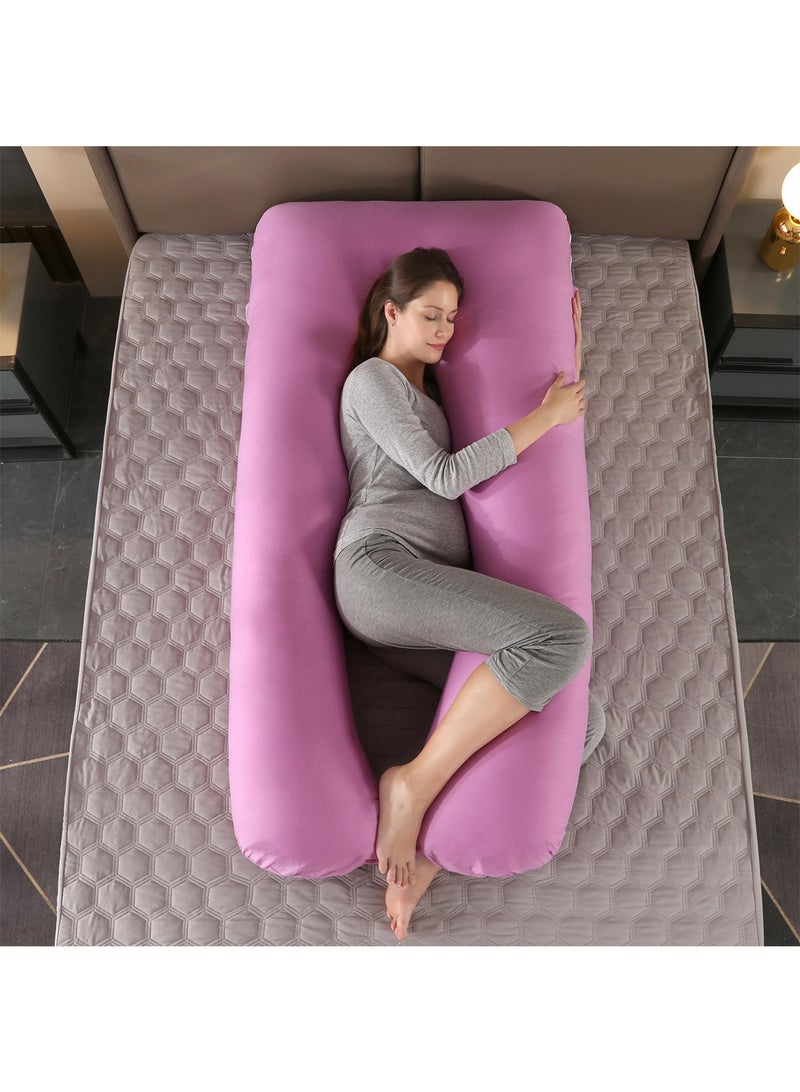 Bluejw 80x150cm U-Shaped Full Body Pregnancy Cotton Pillow Pregnancy Pillows For Sleeping - Image 4