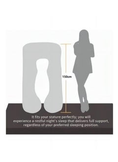 Bluejw U-Shaped Full Body Pregnancy Cotton Pillow Pregnancy Pillows For Sleeping 80x150cm  - Image 2