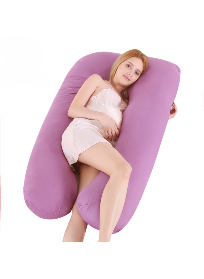 الأزرق جي دبليو وسادة قطنية على شكل حرف U مقاس 80x150 سم لجميع أجزاء الجسم أثناء الحمل وسائد الحمل للنوم - Image 1