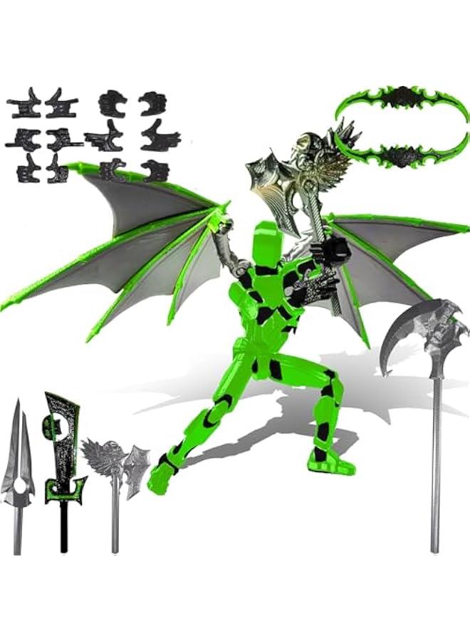 Already Assembled T13 Action Figure Accessories,Dummy 13 T13 Multi-Jointed Movable,for Collectors Desktop Decorations t-13 Movability 3D Printed Toys (Green) - Image 1