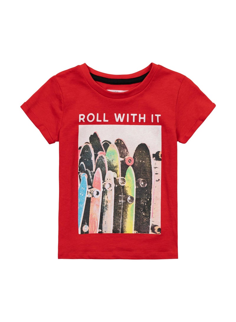 MINOTI Boys Printed T-Shirt with Short Sleeves - Image 1