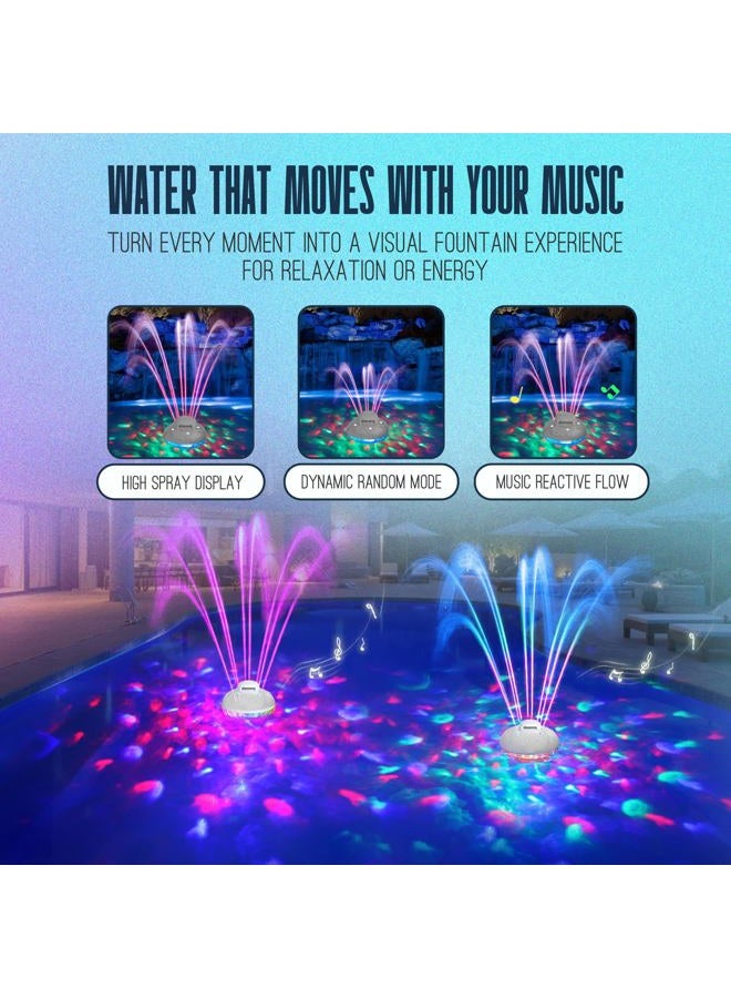 Skywin Hot Tub Speakers and Speakerphone - Disco Light Floating Waterproof IPX7 Large Wireless Pool and Shower Speaker - Pool Speakers Support Dual Speaker Connection and Feature Quality 2.1 Sound - Image 5