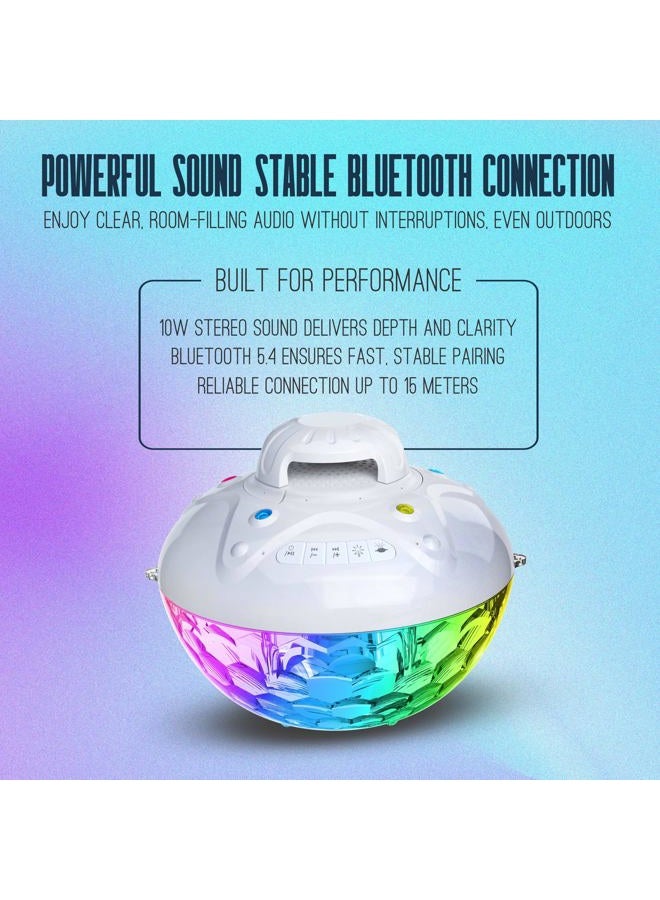 Skywin Hot Tub Speakers and Speakerphone - Disco Light Floating Waterproof IPX7 Large Wireless Pool and Shower Speaker - Pool Speakers Support Dual Speaker Connection and Feature Quality 2.1 Sound - Image 3