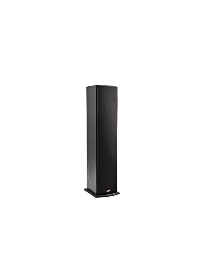 Polk Audio - T50 150 Watt Home Theater Floor Standing Tower Speaker Single Black Hi Res Audio With Deep Bass Response Dolby And Dts Surround - Image 1