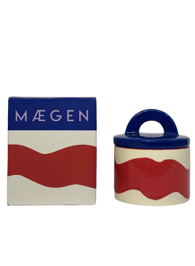 Maegen Pablo Candle - Navy/Red- Night Jasmine &amp; Cedar (7.5oz)