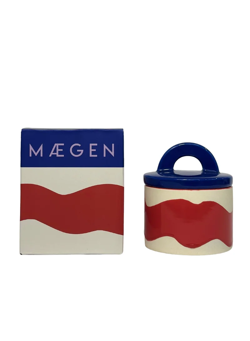Maegen Pablo Candle - Navy/Red- Night Jasmine &amp; Cedar (7.5oz)