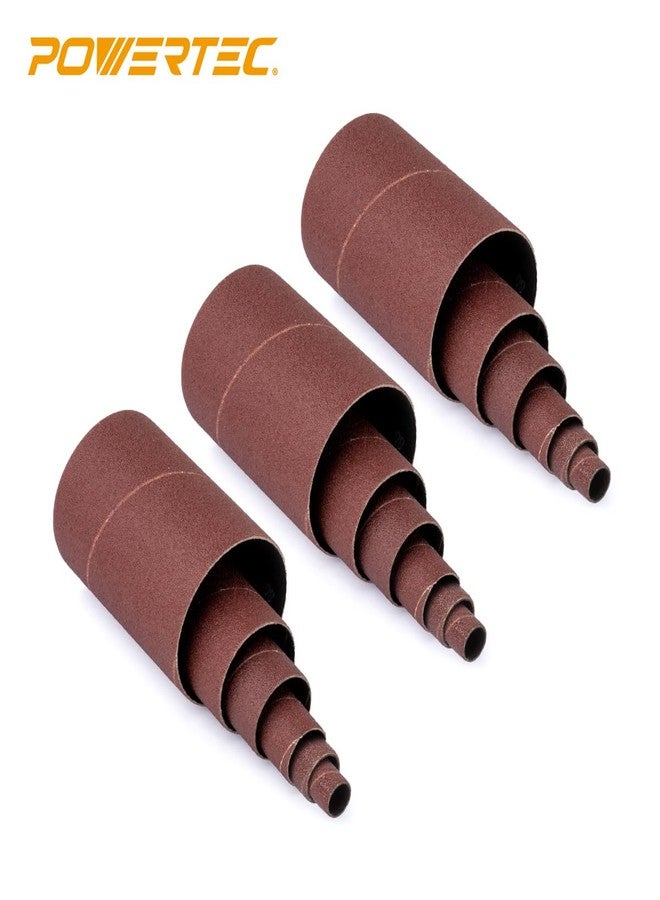 باورتيك أكمام صنفرة باورتيك ١١٢٤٠، مقاس ٤.٥ بوصة، لماكينة صنفرة المغزل، متوفرة بستة مقاسات بحبيبات متنوعة (٨٠، ١٢٠، ٢٤٠) | تشكيلة أكمام صنفرة من ورق صنفرة أكسيد الألومنيوم بأقطار ١/٢، ٣/٤، ١، ١-١/٢، ٢، و٣ - عبوة من ١٨ قطعة - Image 2