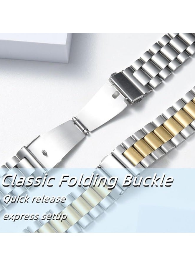 Bracelets for Redmi Watch 5 Active/Watch 5 Lite Strap, Stainless Steel Strap for Redmi Watch 5 Active/Watch 5 Lite Replacement Wristbands Business Strap for Redmi Watch 5 Active/Watch 5 Lite silver - Image 4