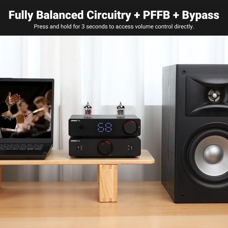 Aiyima A20 Pffb Tpa3255 HiFi Stereo Power Amplifier 300Wx2 with XLR RCA Fully Balanced Input High-Pass Filter Hpf, 48v5a EU - Image 3