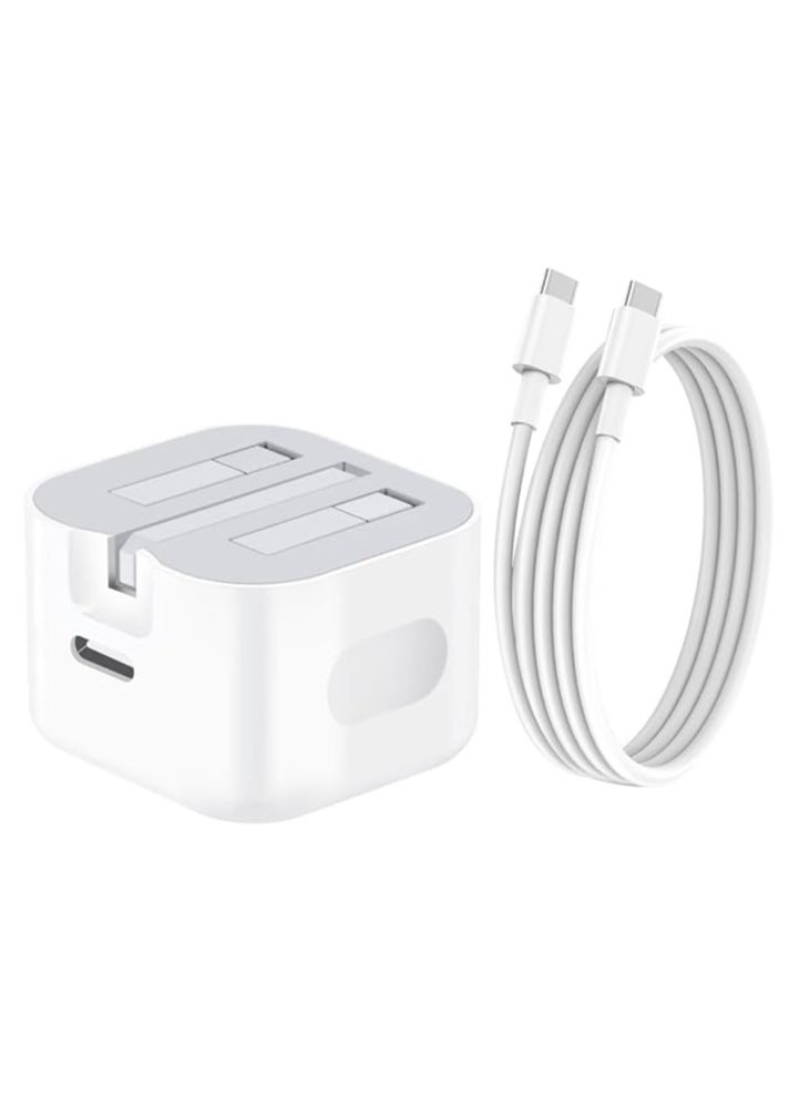 Charger for iPhone 16/15 Pro Max charger 20 W with 1M iPhone Fast Charging cable, type C to C, Works with iPhone 16Pro Max/16 Plus/16Pro /16/15 Pro Max/ 15 Pro/15 Plus/ 15, compatible with all USB C phones/tags