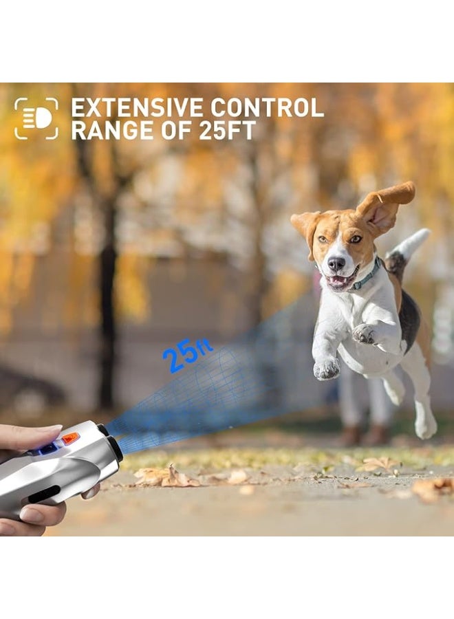 Dog Barking Control Devices Dual Sensor Anti Barking Device with Training/Deterrent Modes Dog Whistle to Stop Barking Ultrasonic Dog Barking Deterrent with LED Flashlight 25 FT Range Rechargeable - Image 5