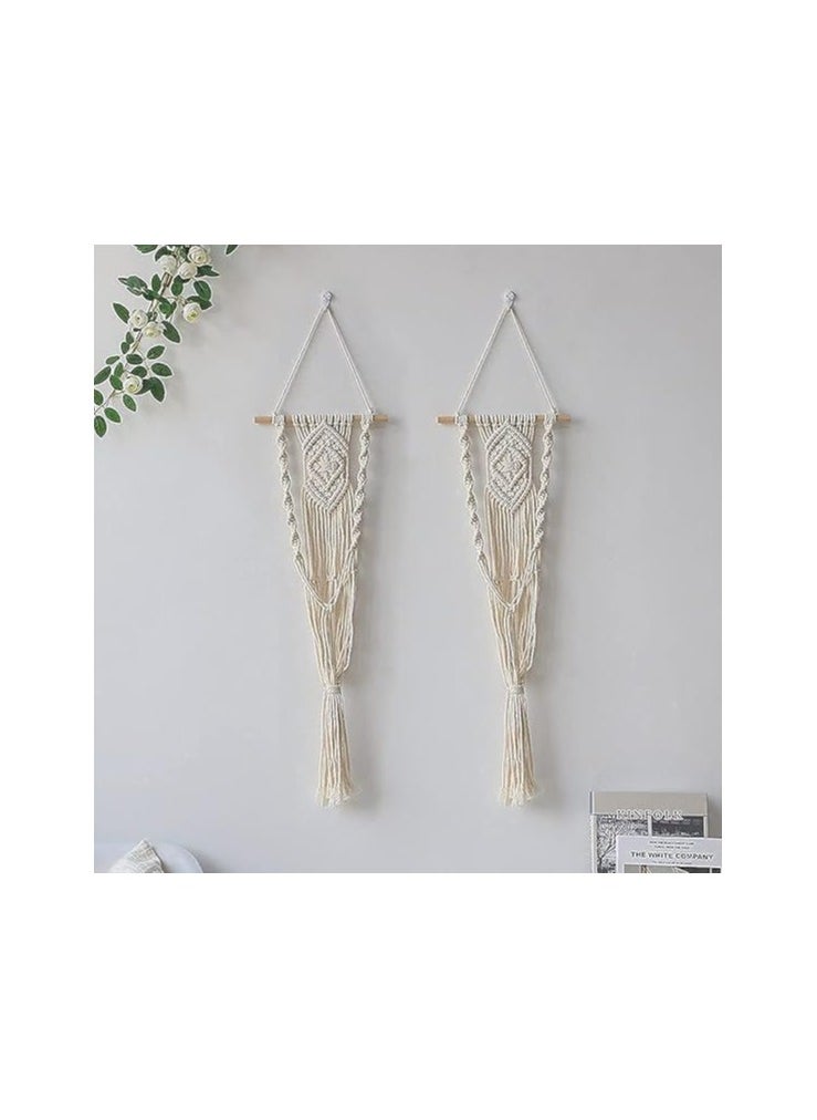 Generic Boho Macrame Plant Hangers - Handmade Hemp Rope Hanging Baskets For Plants With Ceiling Hooks, Bohemian Home Decor Wall Art  - Image 3