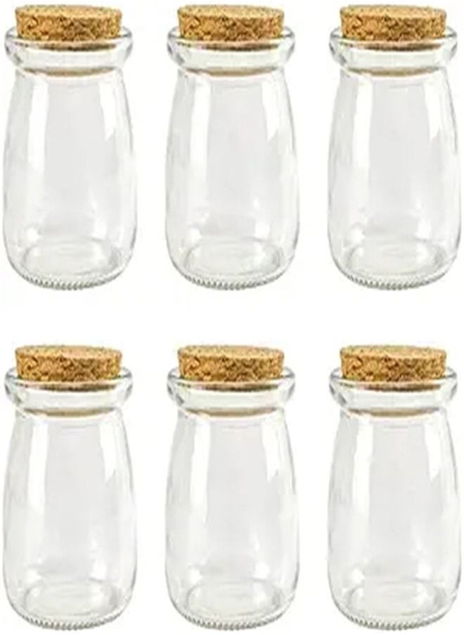 Goolsky - Goolsky 3.38 OZ Glass Wish Bottles with Cork,Decorative Glass Bottle with Cork Stopper-Pudding Bottles-(100ml-6Pcs) - Image 1