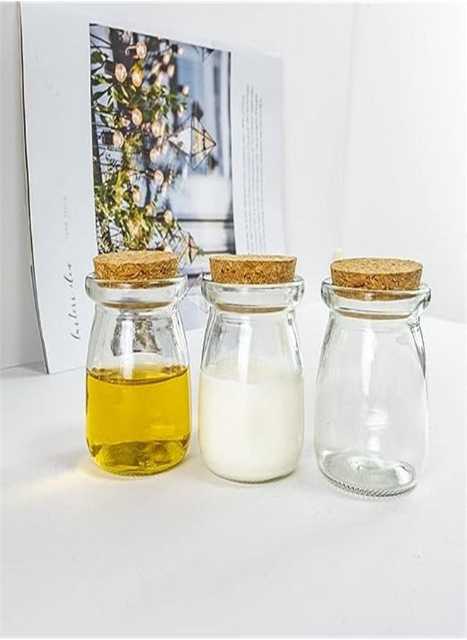 Goolsky - Goolsky 3.38 OZ Glass Wish Bottles with Cork,Decorative Glass Bottle with Cork Stopper-Pudding Bottles-(100ml-6Pcs) - Image 1