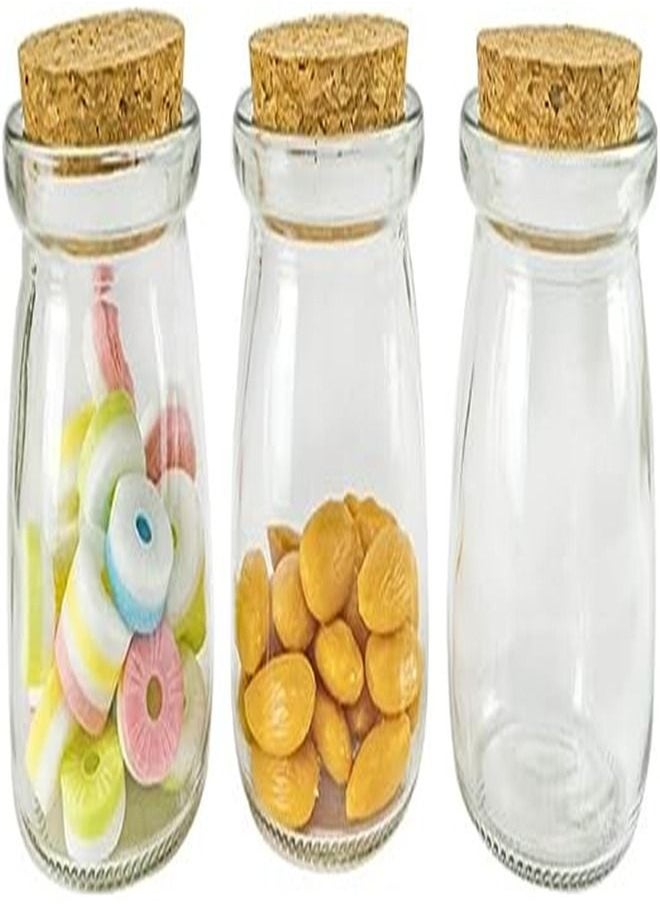 Goolsky - Goolsky 3.38 OZ Glass Wish Bottles with Cork,Decorative Glass Bottle with Cork Stopper-Pudding Bottles-(100ml-6Pcs) - Image 1
